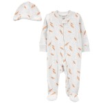 Grey Baby Sleep & Play Pajamas Set