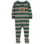 Green Baby 1-Piece Football 100% Snug Fit Cotton Footie Pajamas