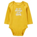Gold Baby Do All Things With Love Bodysuit