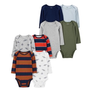 Multi Baby 8-Pack Long-Sleeve Bodysuits