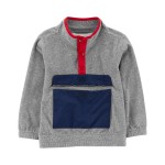 Red/Navy Baby Fleece Pullover
