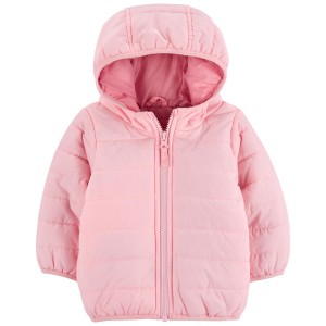 Pink Baby Packable Puffer Jacket