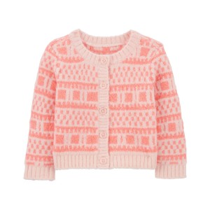 Pink Baby Sweater Knit Cardigan