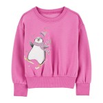 Pink Baby Penguin Fleece Sweatshirt