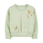 Green Baby Heart Pullover Sweatshirt