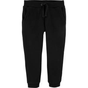 Black Baby Pull-On French Terry Joggers