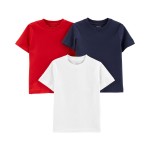 Red/White/Navy Toddler 3-Pack Jersey Tees