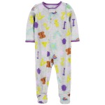Multi Toddler 1-Piece Graphic Loose Fit Footie Pajamas