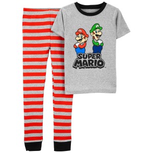 Red Kid Super Mario Pajamas