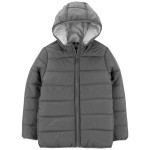 Grey Kid Packable Puffer Jacket
