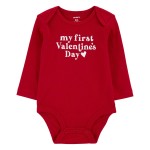 Red Baby My First Valentines Day Bodysuit