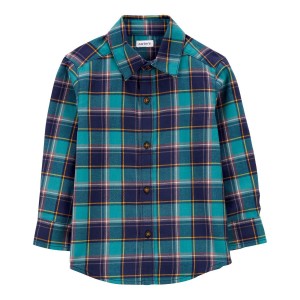 Multi Baby Plaid Button-Front Shirt