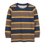 Brown/Navy Baby Striped Jersey Tee