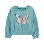 Green Baby Butterfly Crewneck
