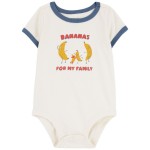 Ivory Baby Bananas For My Family Cotton Bodysuit