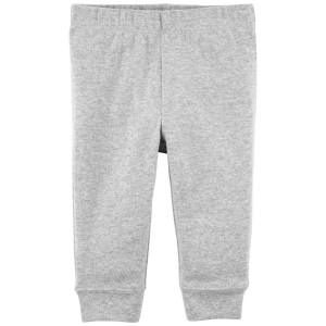 Grey Baby Pull-On Cotton Pants