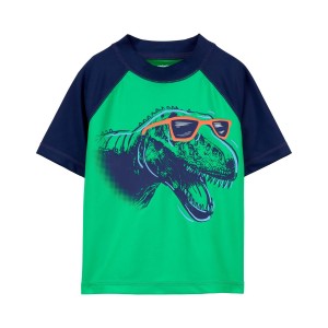 Green Toddler Dinosaur Rashguard