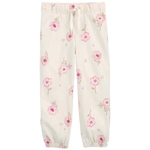 Ivory Baby Floral Pull-On Joggers
