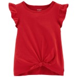 Red Toddler Tie-Front Jersey Tee