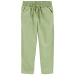 Green Toddler Pull-On Pants Made With LENZING ECOVERO