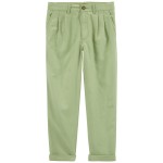 Green Kid Flat-Front Pants Made With LENZING ECOVERO