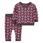 Multi Baby Floral Sweater & Knit Pants Set