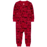 Red Baby 1-Piece Firetruck 100% Snug Fit Cotton Footless Pajamas