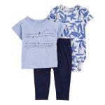 Blue Baby 3-Piece Bodysuit & Pant Set