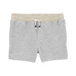 Grey Baby Pull-On Knit Shorts
