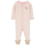 Pink Baby Easter Bunny Snap-Up Sleep & Play