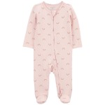 Pink Baby Rainbow Zip-Up PurelySoft Sleep & Play Pajamas