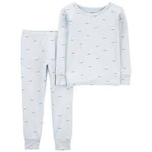 Blue Toddler 2-Piece Sailboat PurelySoft Pajamas