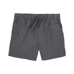 Grey Toddler Pull-On Poplin Shorts