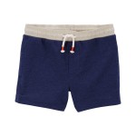 Navy Toddler Pull-On Knit Rec Shorts