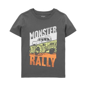 Grey Toddler Monster Truck Graphic Tee