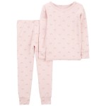 Pink Toddler 2-Piece Rainbow PurelySoft Pajamas