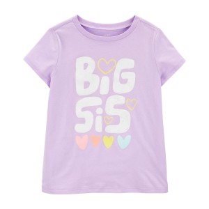 Purple Toddler Big Sis Graphic Tee