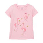 Pink Toddler Flamingo Graphic Tee