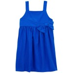 Blue Toddler Sleeveless Dress Made With LENZING ECOVERO