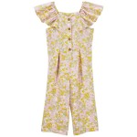 Multi Toddler Floral Jumpsuit Made With LENZING ECOVERO