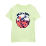 Neon Yellow Kid Chill Out Graphic Tee