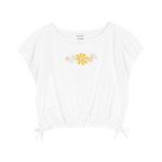 White Baby Sunflower Top