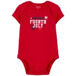 Red Baby My First 4th Of July Collectible Bodysuit