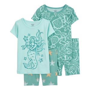 Green Baby 4-Piece Mermaid Pajamas Set