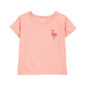 Coral Baby Flamingo Kind And Cool Tee