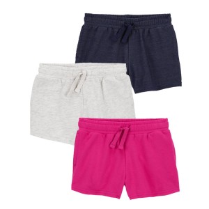 Multi Baby 3-Pack Pull-On French Terry Shorts