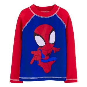 Blue/Red Toddler Spider-Man Rashguard