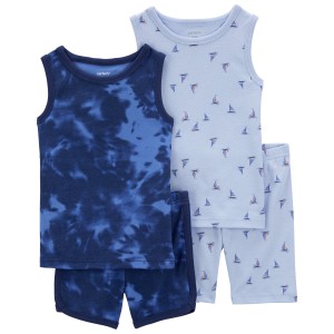 Blue Toddler 4-Piece Pajamas