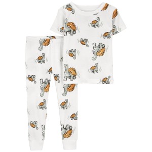 Ivory Toddler 2-Piece Turtle 100% Snug Fit Cotton Pajamas
