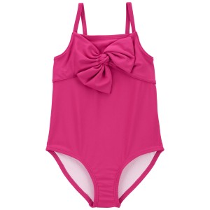 Pink Toddler Bow 1-Piece Swimsuit